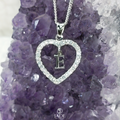 Dije con dije de corazon personalizados en plata fina.