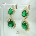 Aretes circón verde