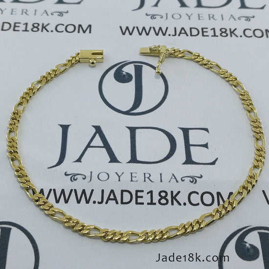 Pulsera tejido 3-1 en Oro 18k – Jade18k