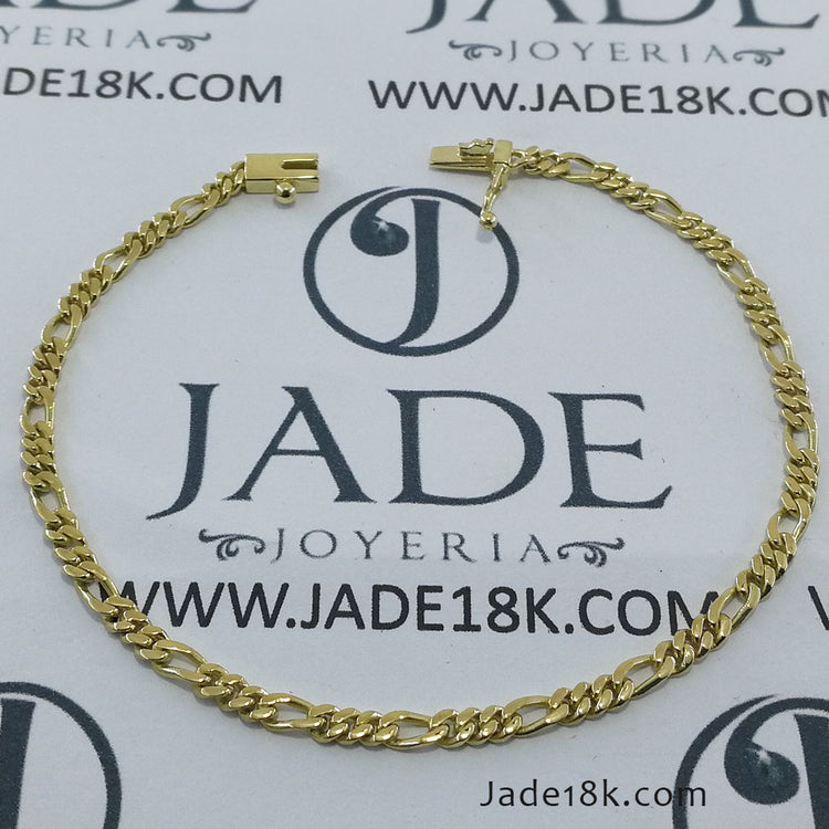 Pulsera tejido 3-1 en Oro 18k – Jade18k