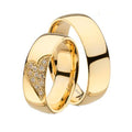 Aros de matrimonio Mi Corazón en Oro de 18k
