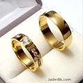 Aros de matrimonio Treysi en oro de 18k