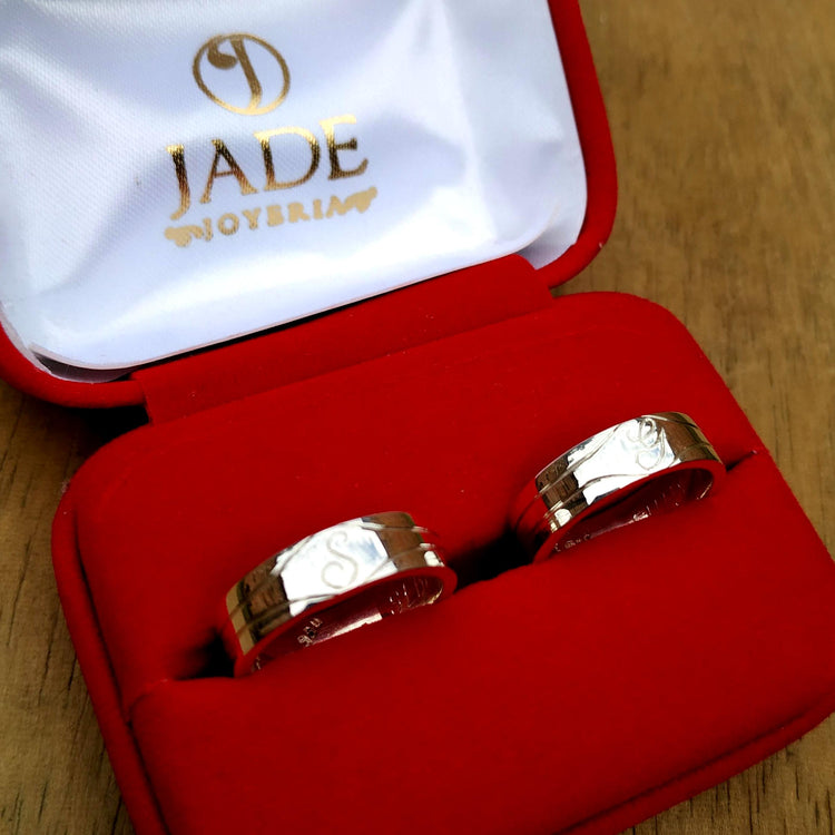 Alianzas AL 012 en Plata Ley con Iniciales – Jade18k (vista 2)