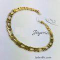 Pulsera tipo espiga en oro 18k