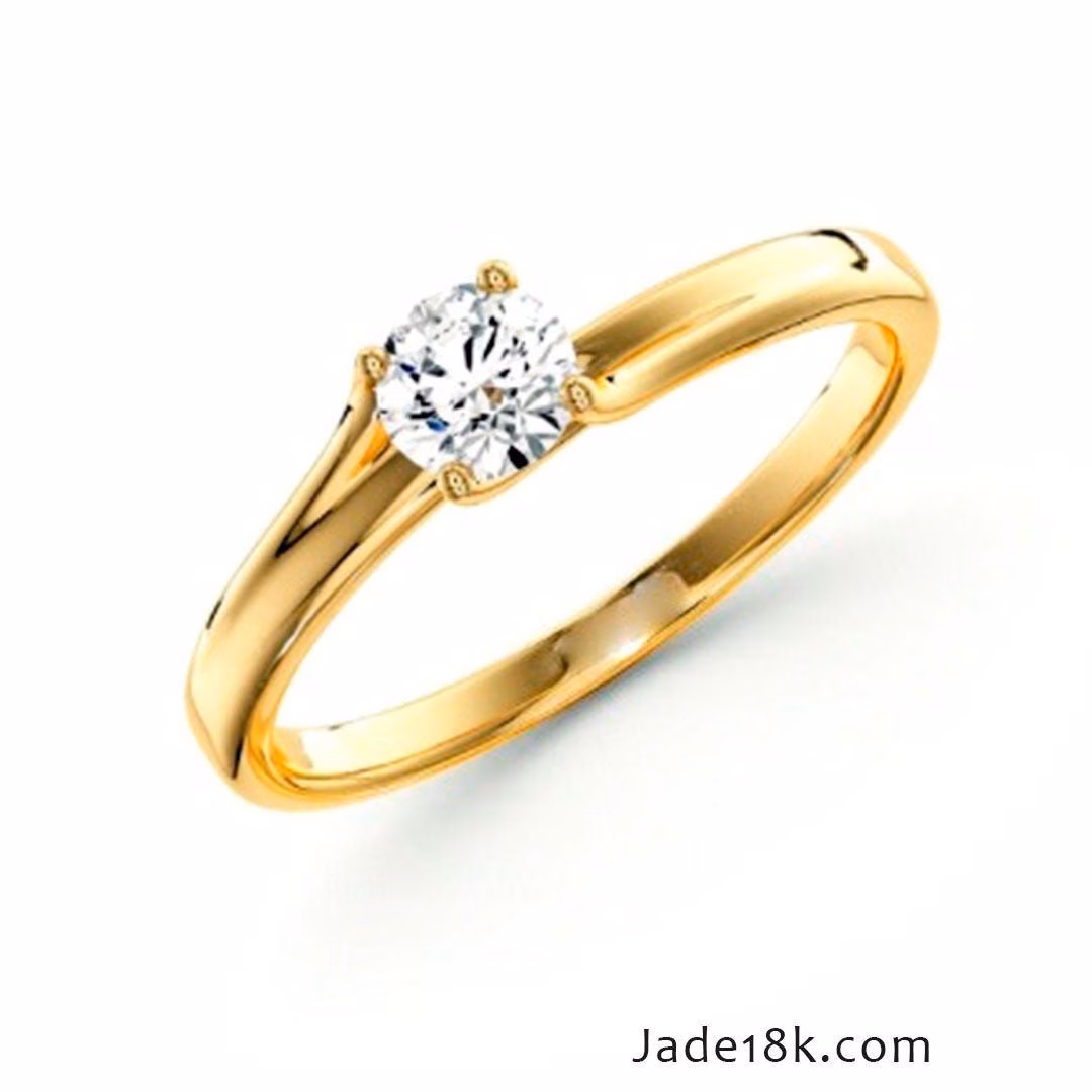 Anillo Compromiso Solitario Oro 18k