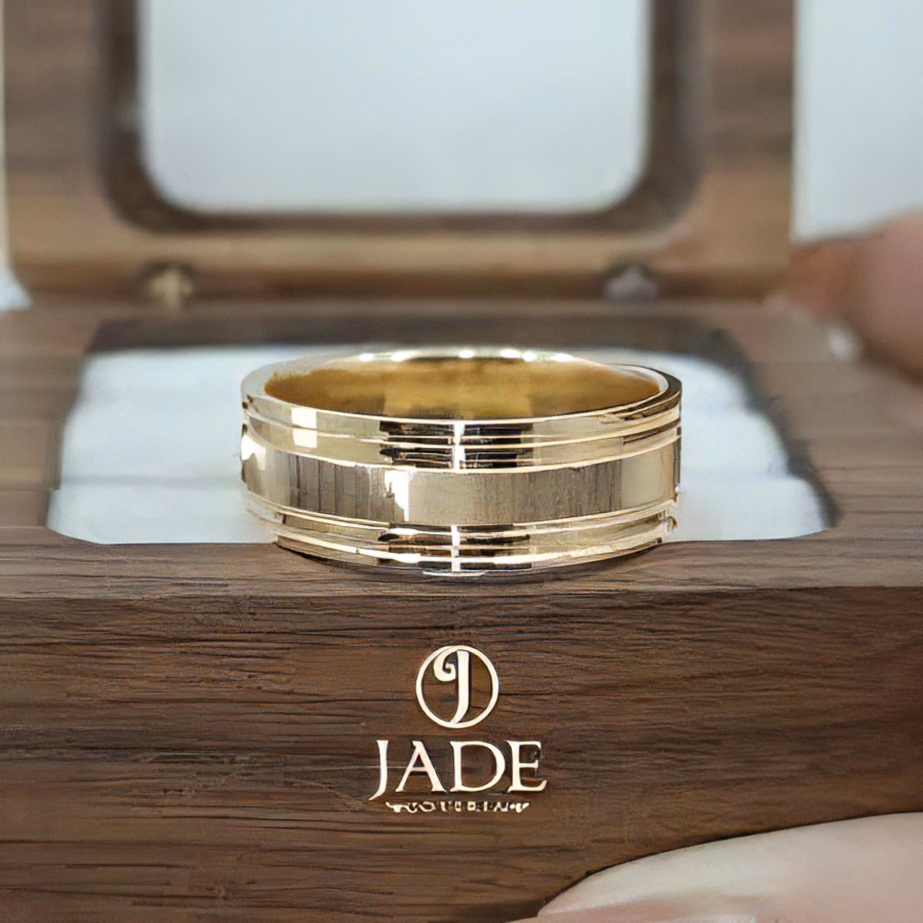 Anillo Rombo de compromiso en Oro 18k