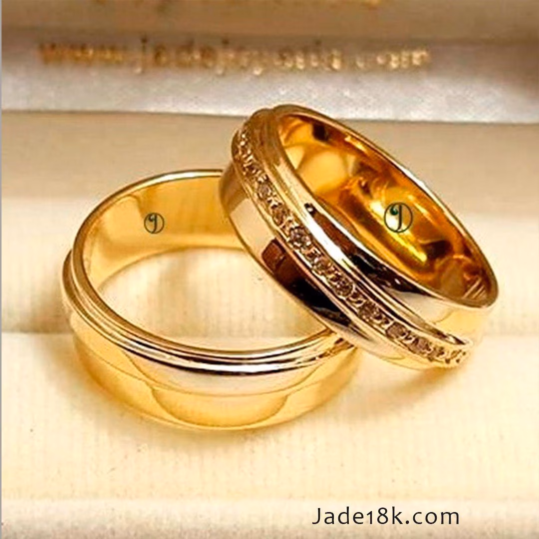 Aros de matrimonio Lopez en oro de 18k