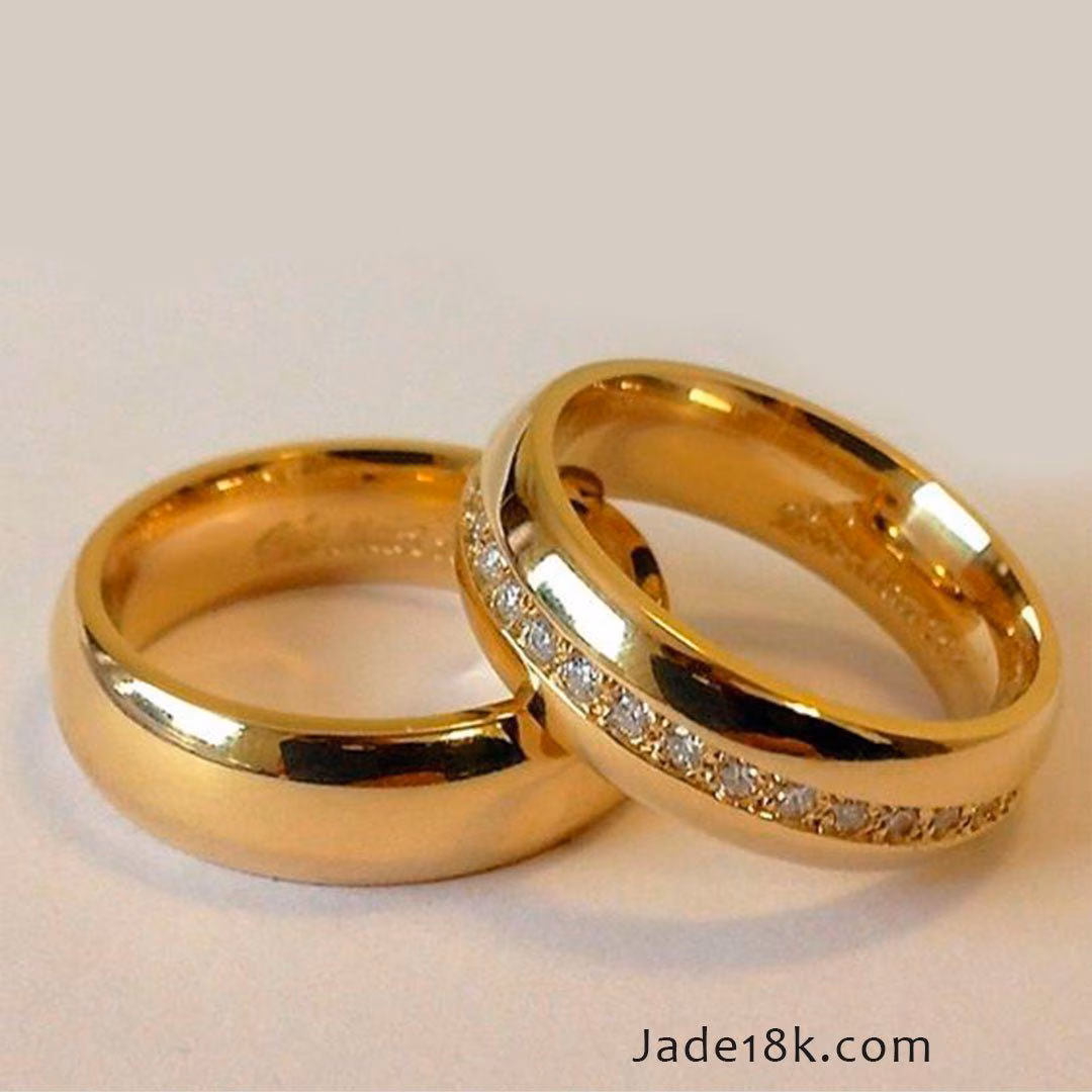Alianzas aros de boda Luna Nueva de amor AL 110 en Oro de 18k