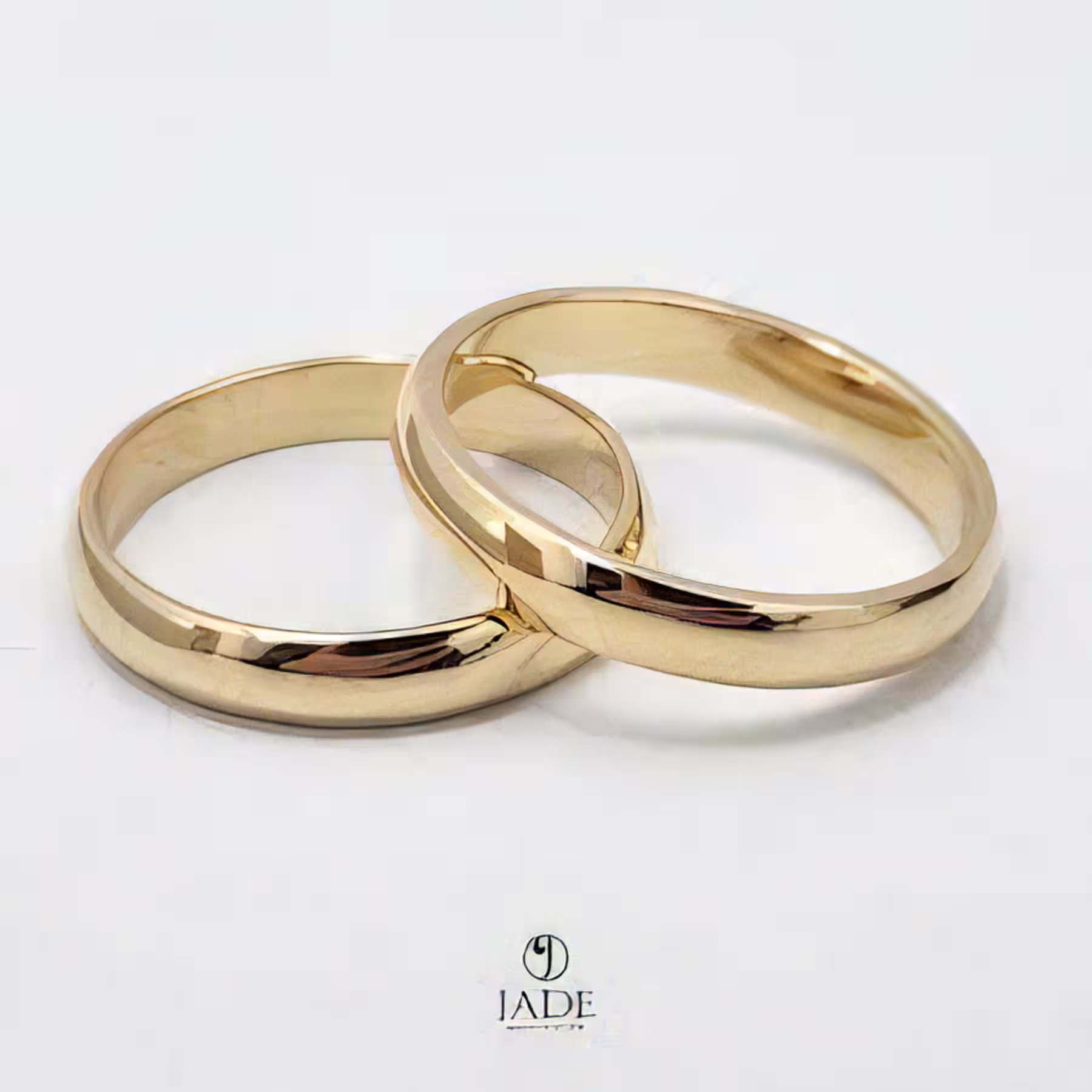 Alianzas clasicas en oro de 18k