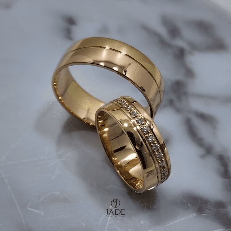 Alianzas en oro rojo y amarillo de 18k
